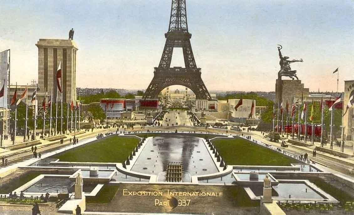 Выставочные павильоны всемирной выставки 1937 года.